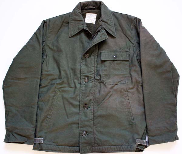 80s 米軍 U.S.NAVY A-2 ステンシル デッキジャケット M - Sixpacjoe
