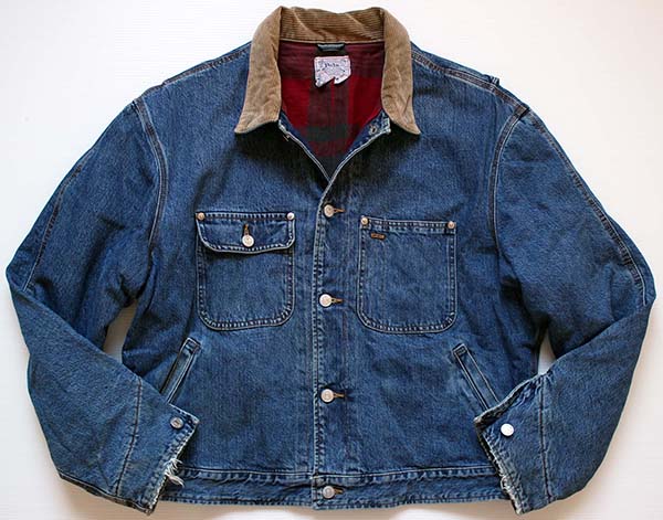 80s USA製 ポロ ラルフローレン デニム ワークジャケット - Sixpacjoe