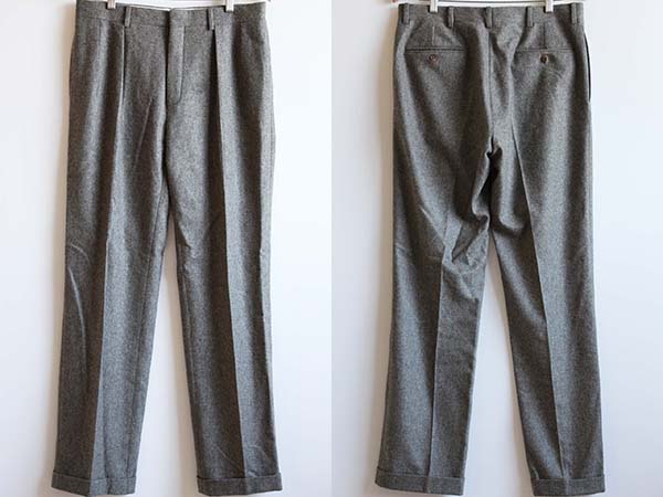 デッドストック☆イタリア製 ポロ ラルフローレン ウールパンツ グレー