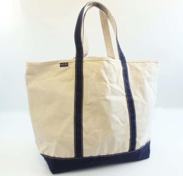 90s USA製 LANDS'ENDランズエンド キャンバス トートバッグ 紺