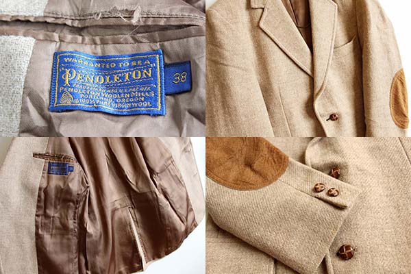 80s PENDLETONペンドルトン ツイード テーラードジャケット 38