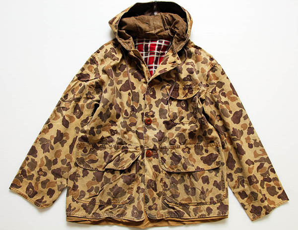 50s UNKNOWN フード付き ダックハンターカモ ハンティングジャケット