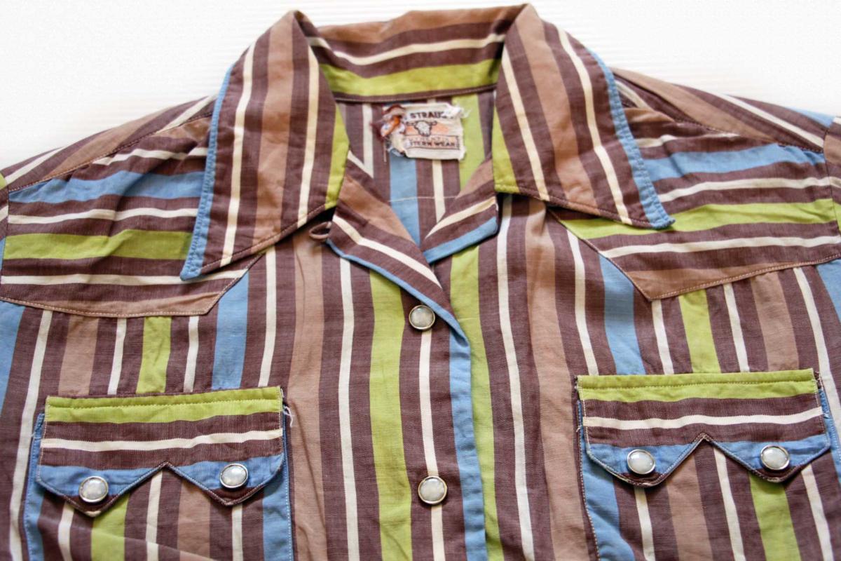 50s LEVI'Sリーバイス ショートホーン ランダムストライプ コットン