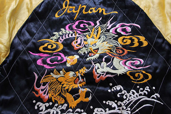 50s スカジャン ベトジャン スーベニアジャケット サテン ビックサイズ