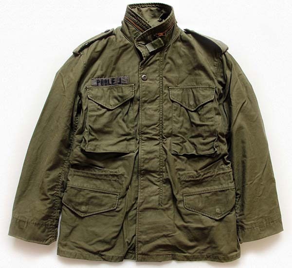 80s 米軍 U.S.ARMY パッチ付き M-65 フィールドジャケット S-S☆ALPHA