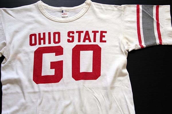 60s USA製 CHAMPIONチャンピオン ランタグ OHIO STATE GO 両面