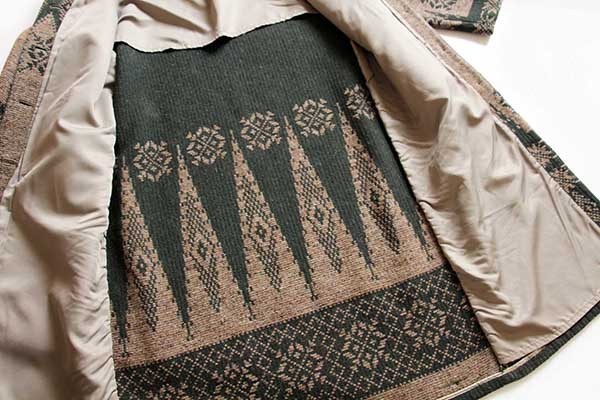 90s USA製 Woolrichウールリッチ ノルディック柄 ロング ウール