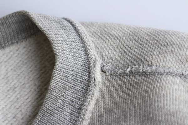 50s UNKNOWN 無地 ツートン はめ込み 前V コットン スウェット 杢