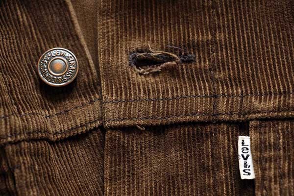 70s USA製 Levi'sリーバイス コーデュロイジャケット 焦げ茶 38