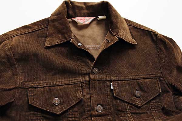 70s USA製 Levi'sリーバイス コーデュロイジャケット 焦げ茶 38