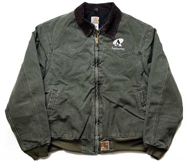 00s USA製 carharttカーハート 刺繍入り キルティングライナー ダック