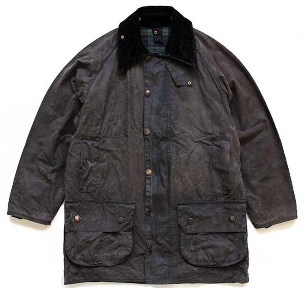 00s 英国製 Barbourバブアー A145 BEAUFORT オイルドジャケット 焦げ茶