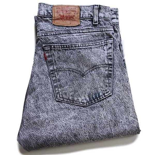 80s USA製 Levi'sリーバイス 505 ケミカルウォッシュ ブラック デニム