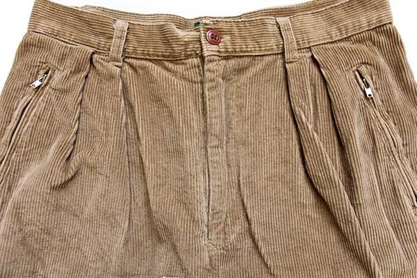 80s ポロ カントリー ラルフローレン ツータック コットン 太畝