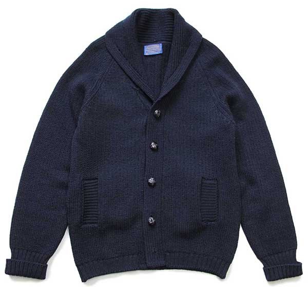 70s USA製 PENDLETONペンドルトン ショールカラー ローゲージ ウール
