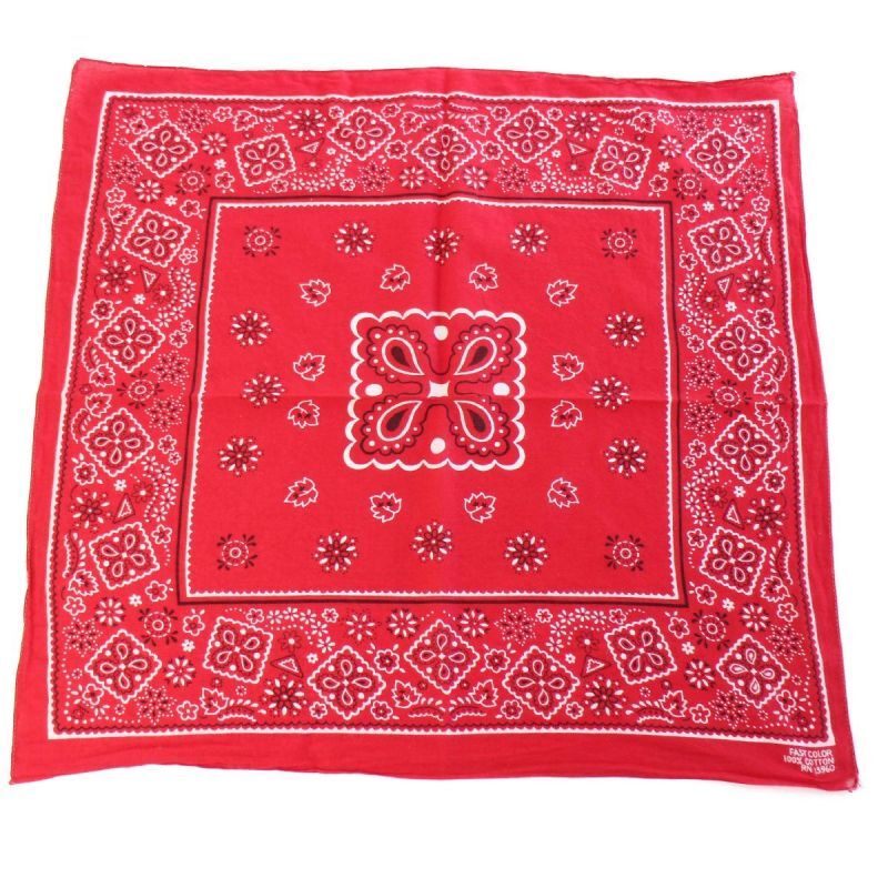 RN13960 クッキー柄 バンダナ サーモンピンク RN13960 クッキー柄