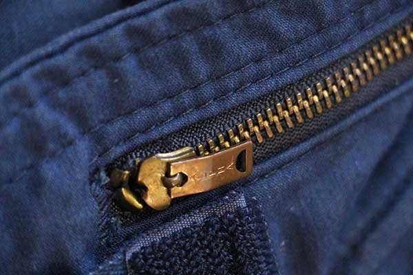 90s USA製 ALPHAアルファ M-65 フィールドジャケット 紺 L-R