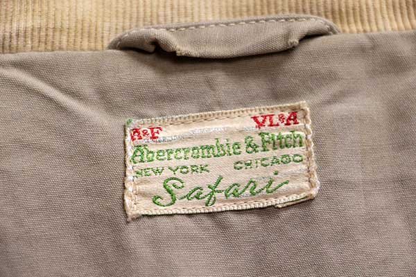 60s Abercrombie&Fitch コットンポプリン サファリ ハンティング