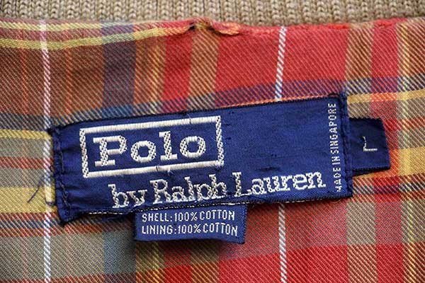 90s ポロ ラルフローレン G9タイプ マドラスチェックライナー 太畝