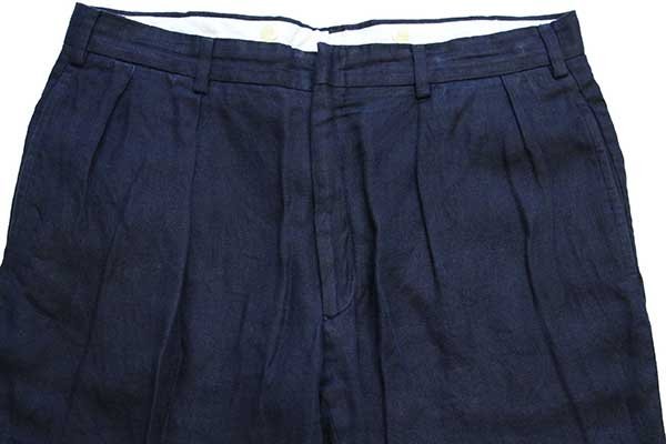 90s スペイン製 ポロ ラルフローレン ツータック ヘリンボーン