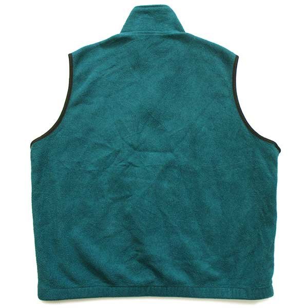 00s EddieBauerエディーバウアー POLARTEC フリースベスト 青緑 S