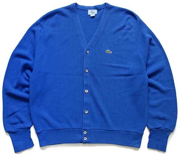 80s USA製 IZOD LACOSTE ラコステ ワンポイント パール編み アクリル