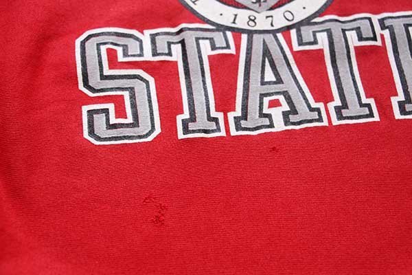 90s USA製 Championチャンピオン OHIO STATE ひび割れプリント