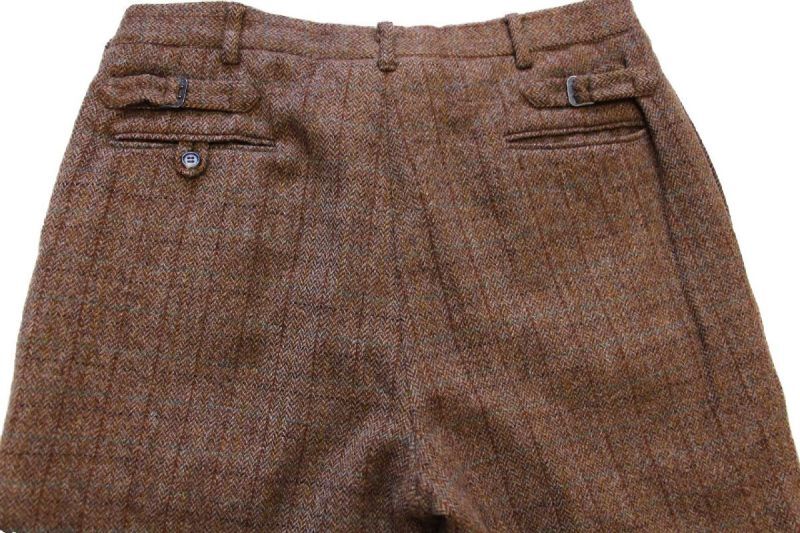 90s ポロ ラルフローレン チェック ツータック スラックス ツイード