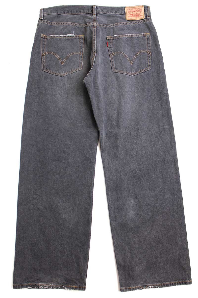 00s Levi'sリーバイス 569 先染め ブラック デニムパンツ フェード w36