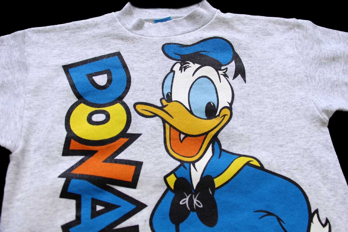 80s USA製 Disneyディズニー DONALDドナルドダック 両面プリント