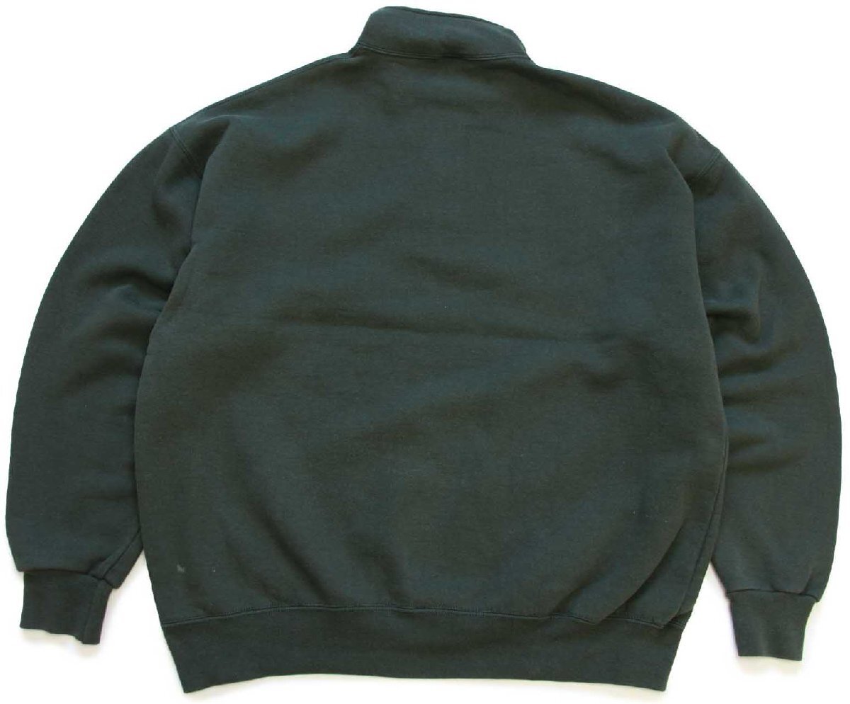 90s USA製 RUSSELLラッセル 無地 ハイネック ハーフジップ スウェット