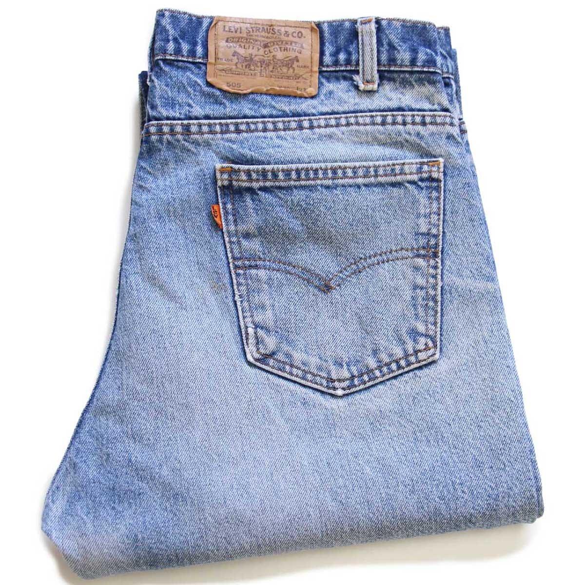 90s USA製 Levi'sリーバイス 505 デニムパンツ ヒゲ W36 L33☆146