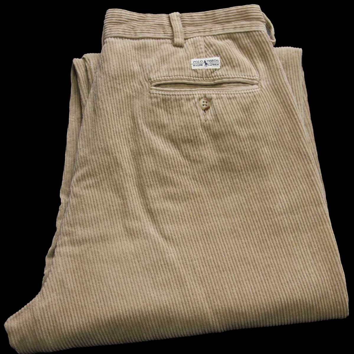 00s ポロ ラルフローレン ANDREW PANT ツータック コットン 太畝
