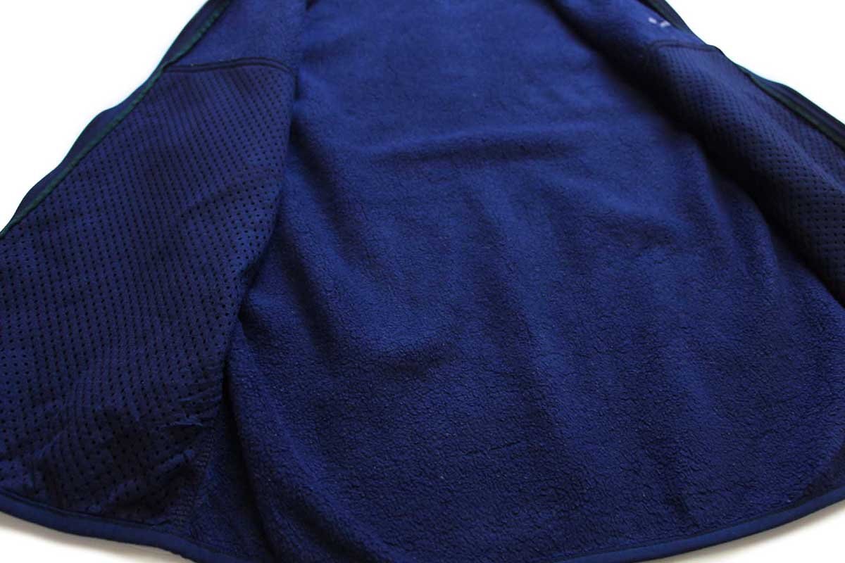 90s USA製 patagoniaパタゴニア ロゴ刺繍 シンチラ フリースベスト 紺