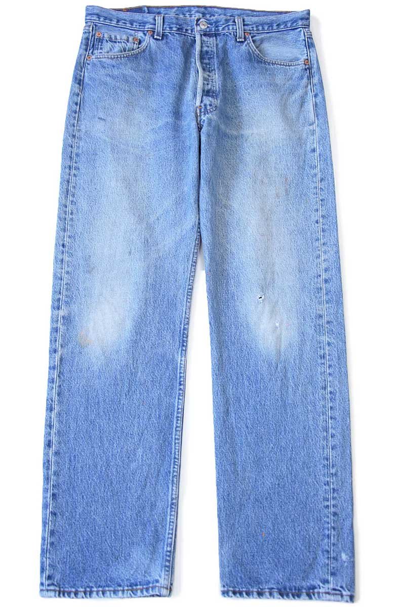 90s USA製 Levi'sリーバイス 501 ペンキ飛び＆ダメージ デニムパンツ