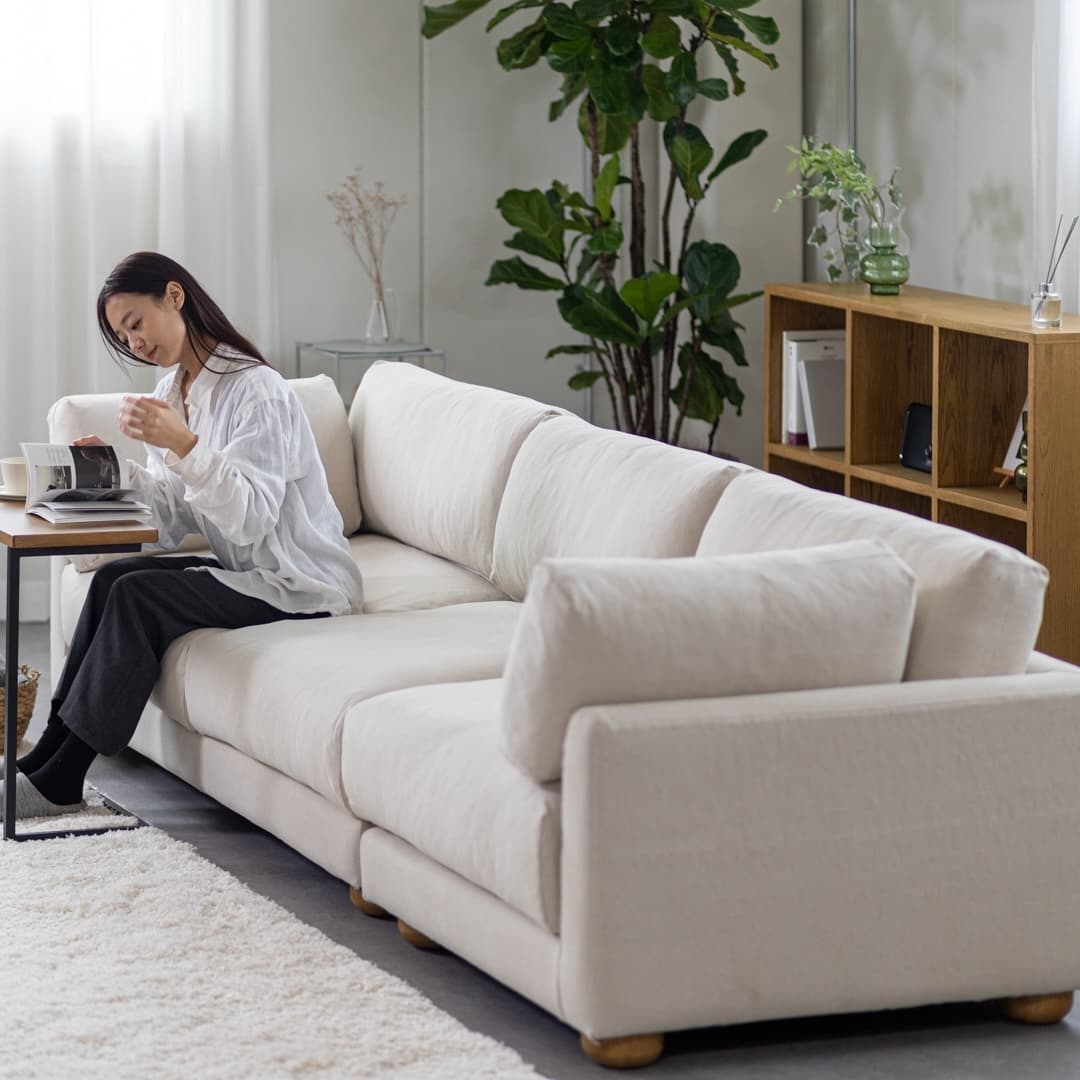 ADRS】 フルー ユニットソファ 3人掛け 右肘(アイボリー): ADRS｜SIEVE