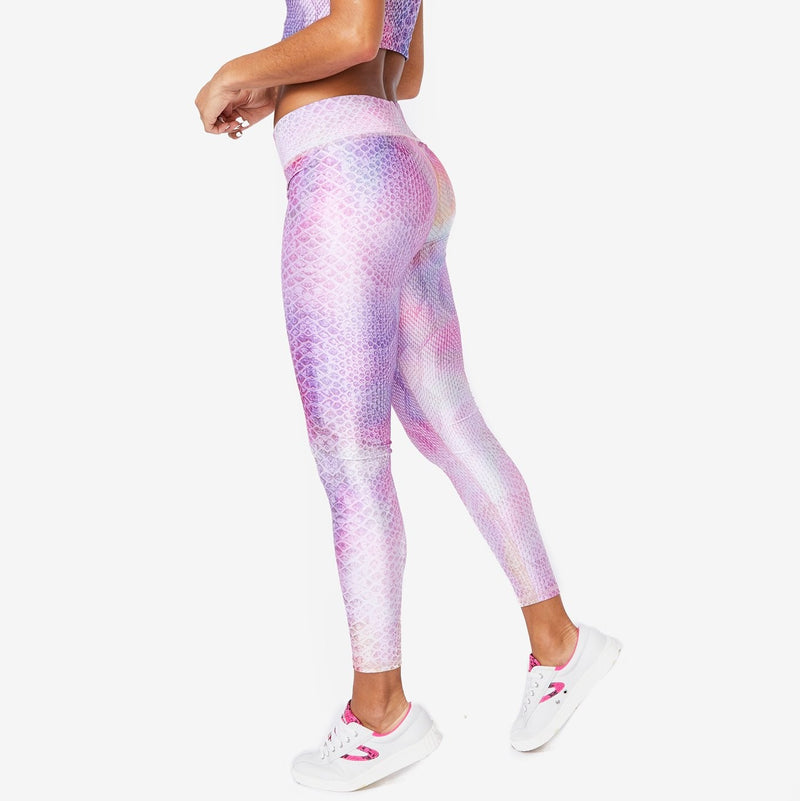 Pink Python Hi-Shine Leggings - Terez - simplyWORKOUT – SIMPLYWORKOUT
