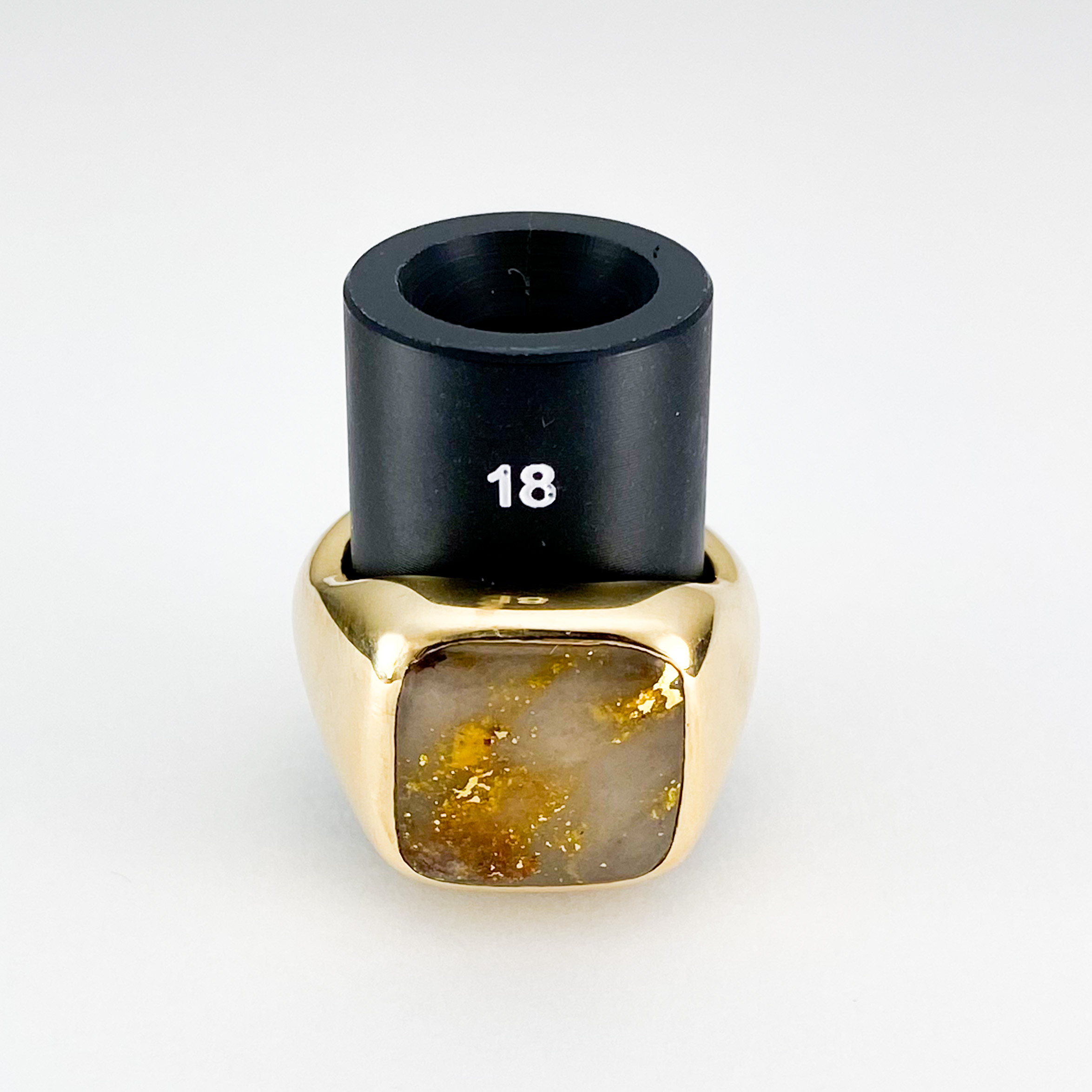 天然石ゴールド k18 Ring 336 | ターコイズ・メンズシルバー