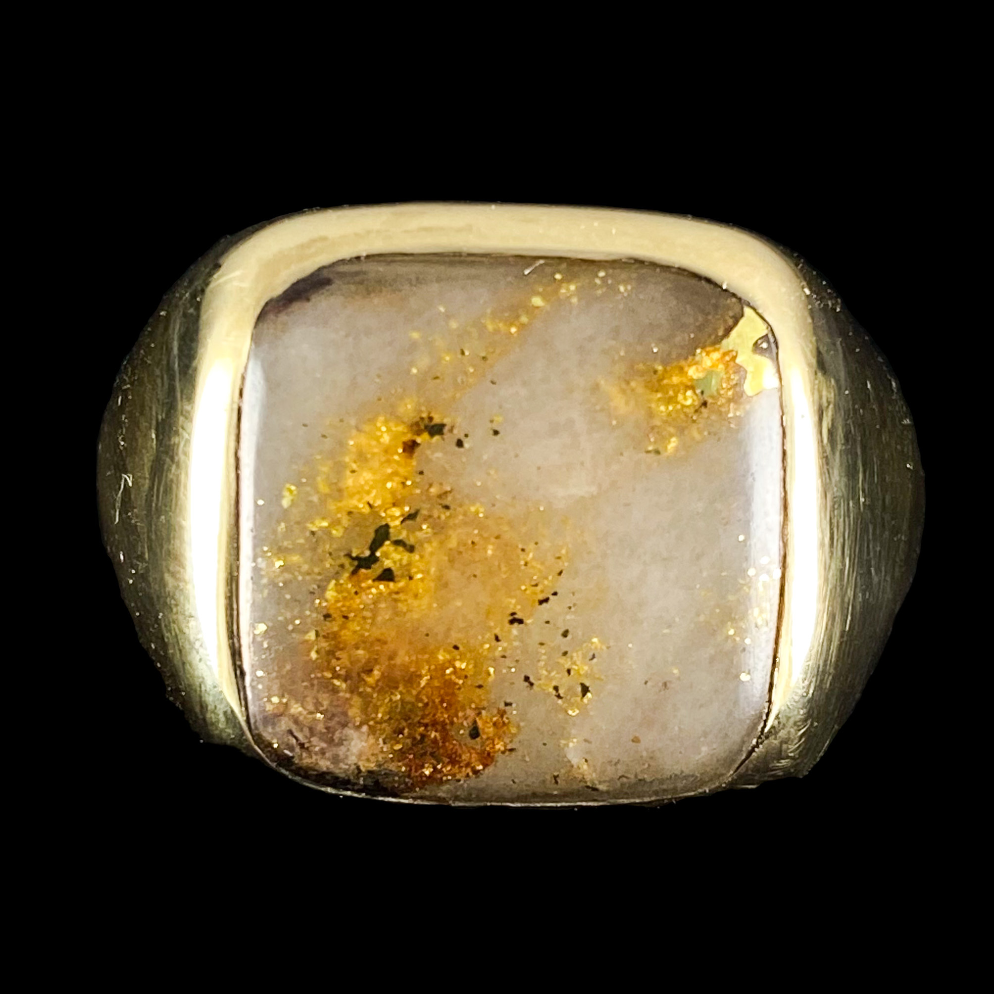 天然石ゴールド k18 Ring 336 | ターコイズ・メンズシルバー