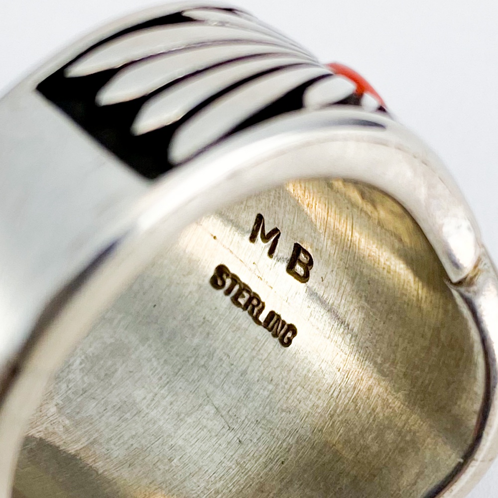 Marco Begaye Lander Blue Ring 443 | ターコイズ・メンズシルバー