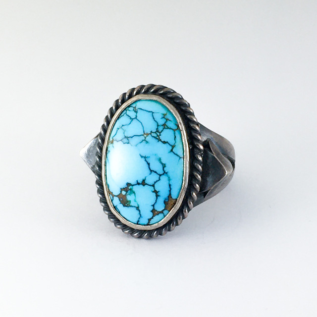 Number Eight original ring 021 | ターコイズ・メンズシルバー