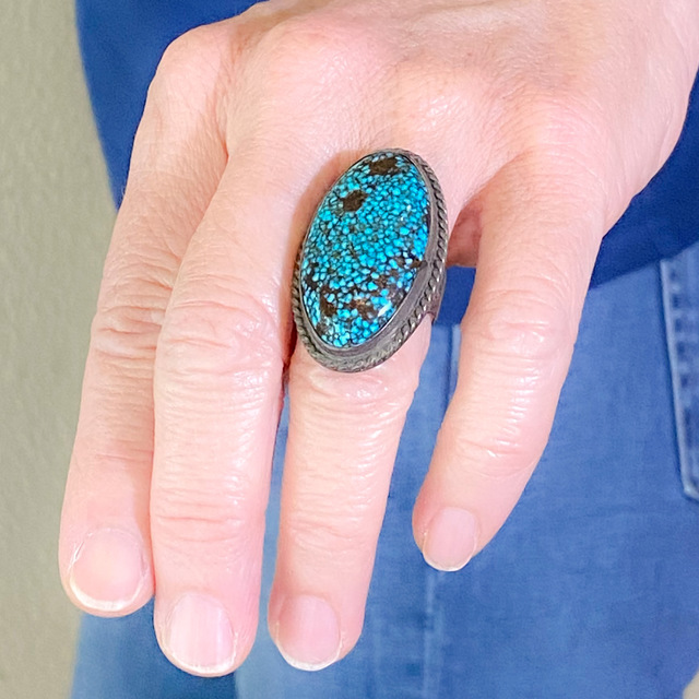 インディアンジュエリー マーク チー リング24 | ターコイズ・メンズ