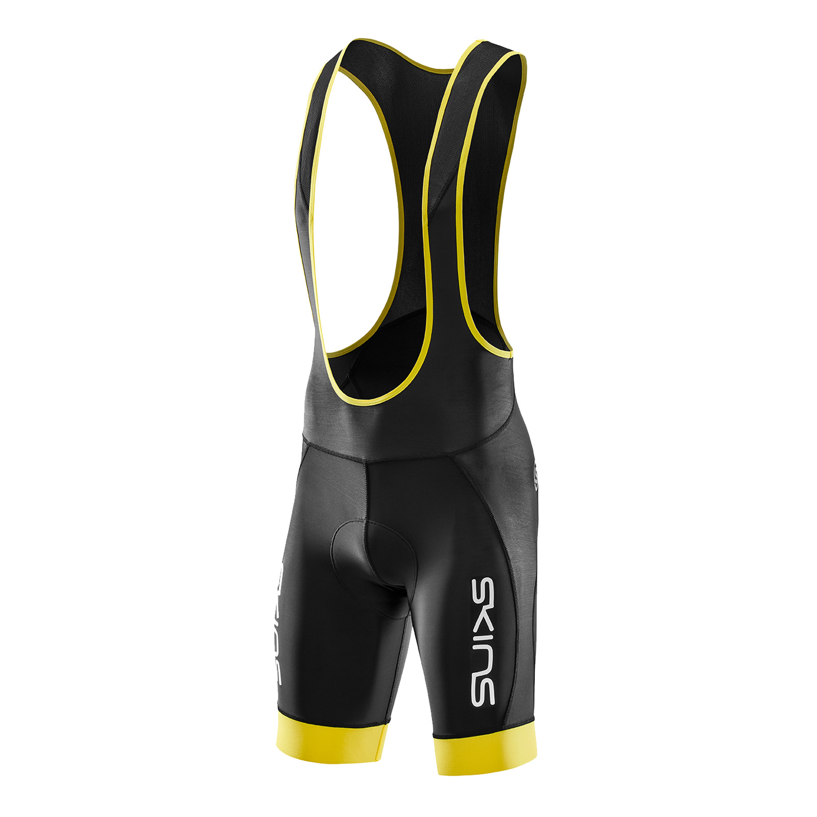 SKINS CYCLE MEN'S ELITE BIB SHORTS BLACK/ZEST - SKINS Compression EU