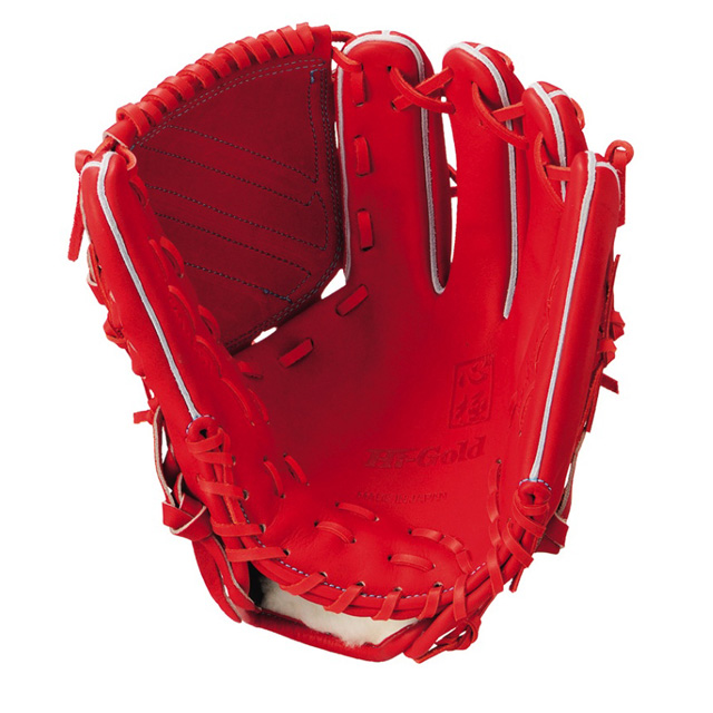 ハイゴールド 硬式グラブ 心極 和牛レザー 投手用 バーニングオレンジ