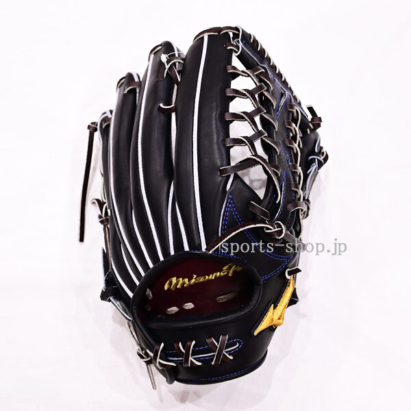 ミズノプロ 硬式用 オーダー 外野手用 AXI型 ブラック×ブラウン紐