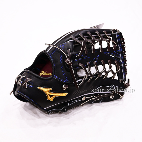 ミズノプロ 硬式用 オーダー 外野手用 AXI型 ブラック×ブラウン紐