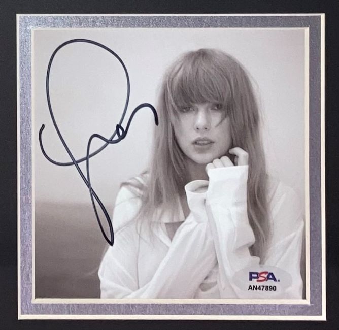 T Swift Signed Framed TTPD CD Insert w/ 8x10 Smoke Photo PSA/DNA