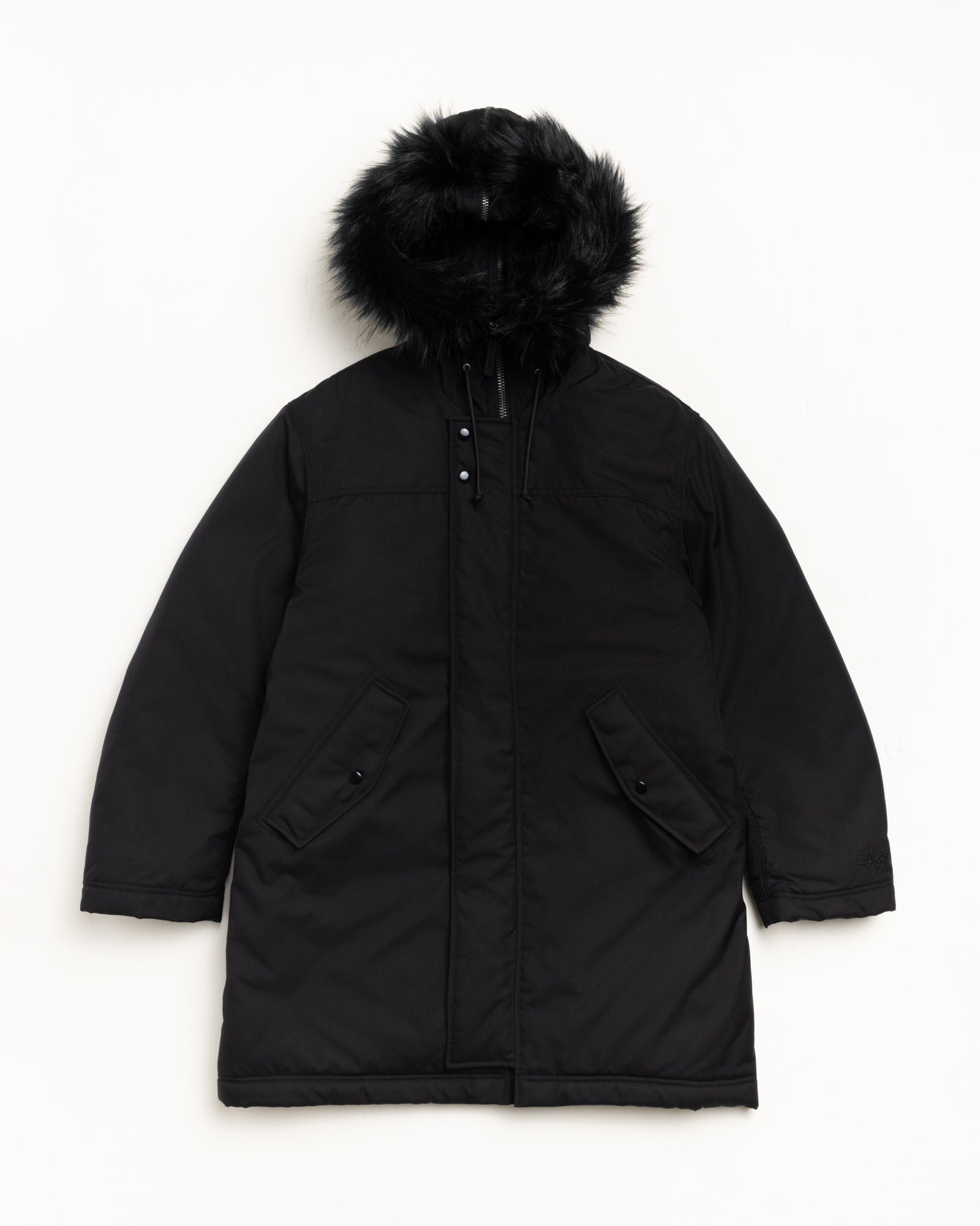 Stüssy Alpha Winter Parka – Black | Outerwear | Stüssy