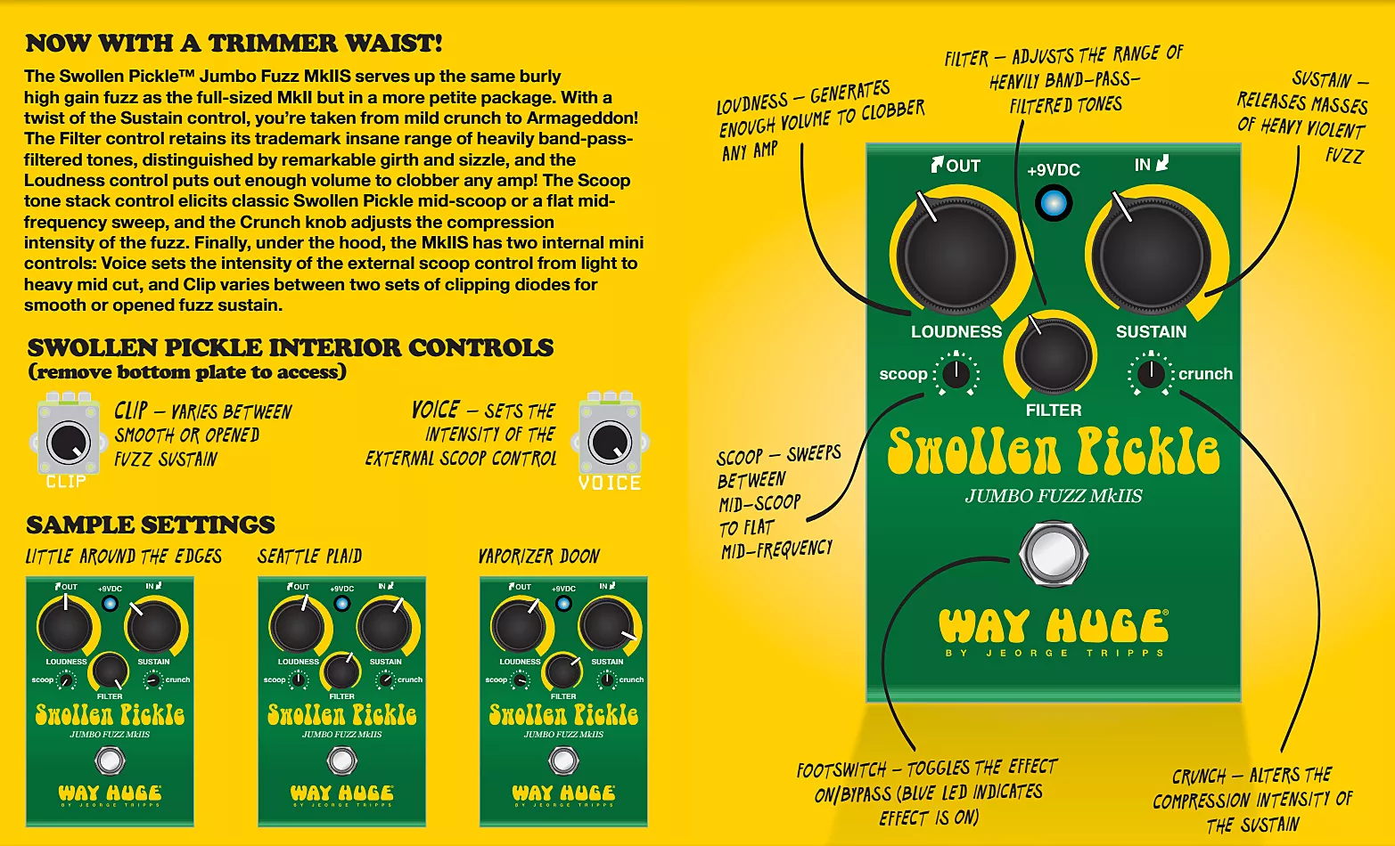 Way huge Swollen Pickle Jumbo Fuzz MKIIS Overdrive, distortion