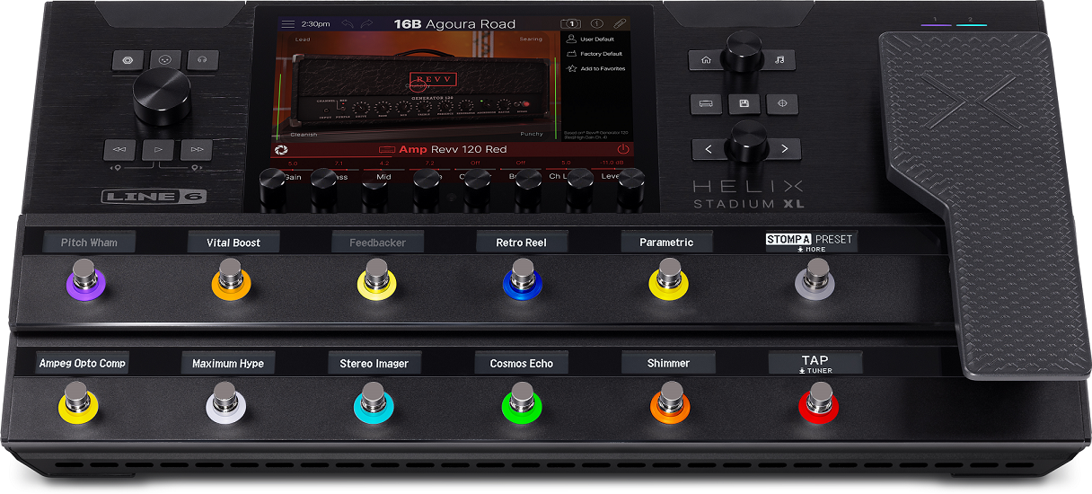 Line 6 Helix Stadium XL Floor Guitar amp modeling simulation